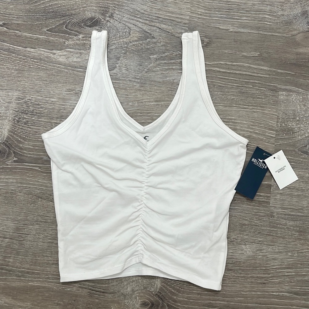 white hollister tank top